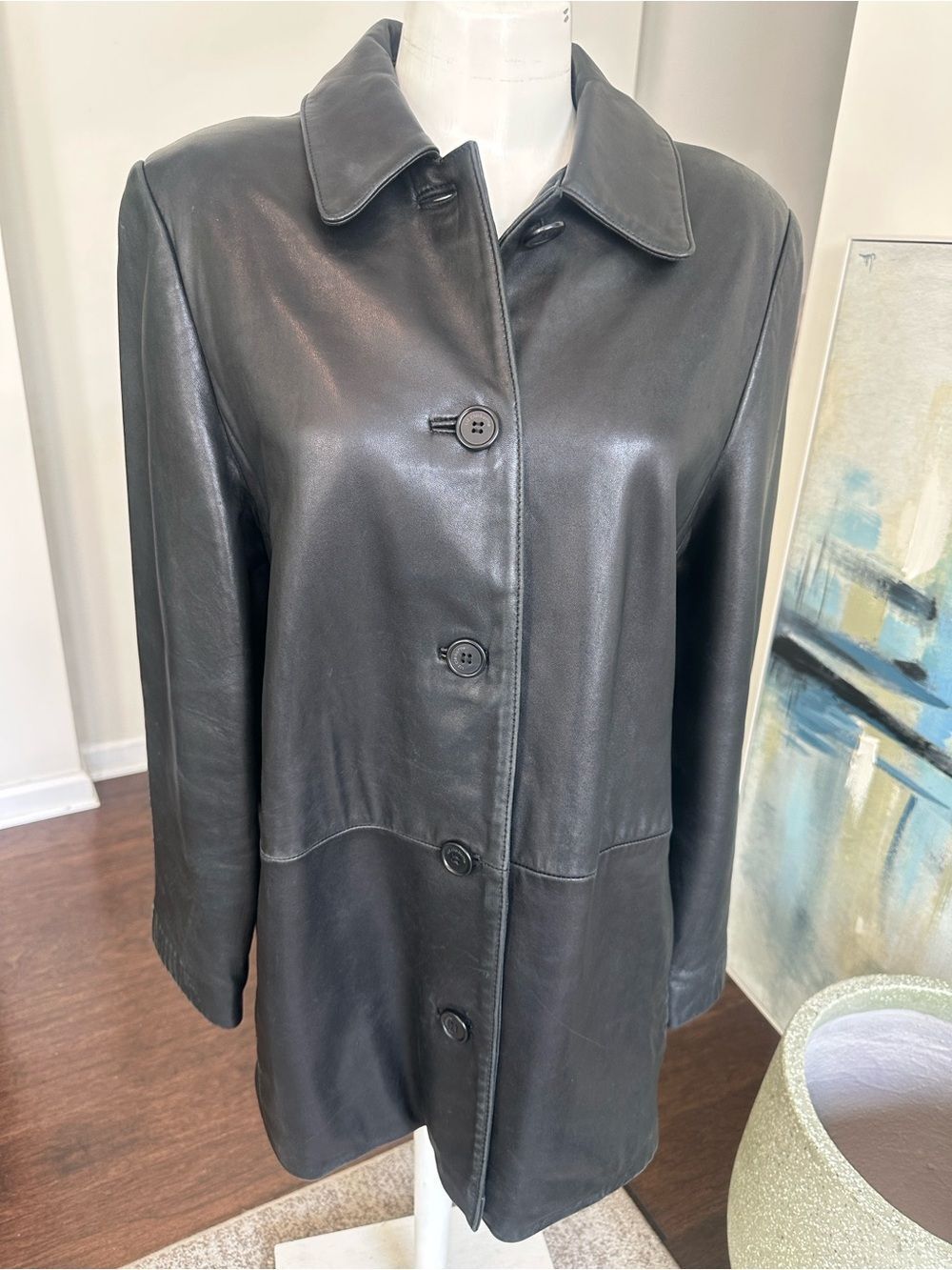 Liz Claiborne Black Vintage Leather Jacket M